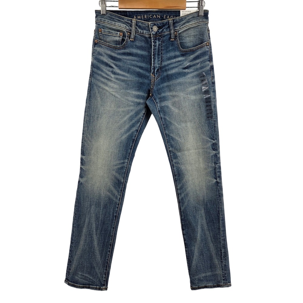 American Eagle Slim Straight Jeans 29x32 Blue Next Level Airflex Denim